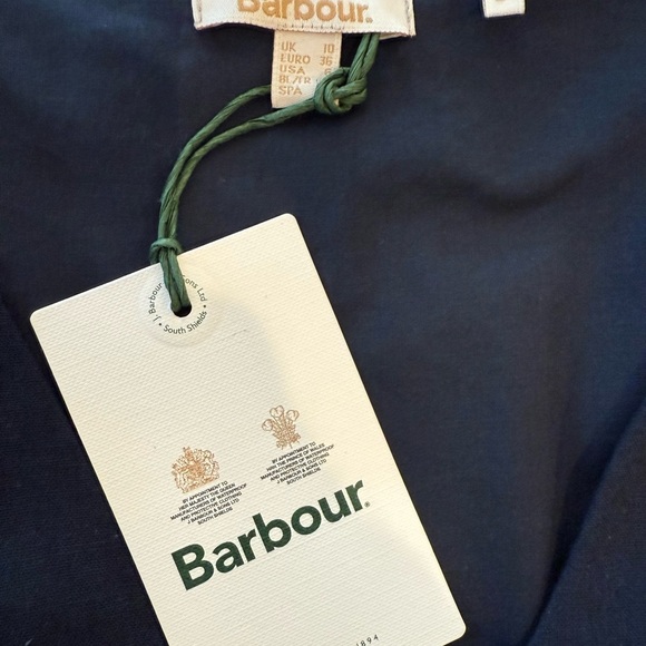 Barbour Dark Blue Penrose Button-Down Cotton/Linen Belted Jumpsuit NWT - Picture 5 of 12